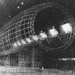 1930 USS Akron (ZRS-4) under construction in the Goodyear-Zeppelin Corporation hangar at Akron, Ohio.