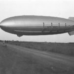 1932 - USS Akron (ZRS-4) approaches the mooring mast, while landing at Sunnyvale, CA