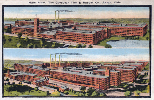 Goodyear Tire & Rubber Co. - Main Plant - Akron Postcards