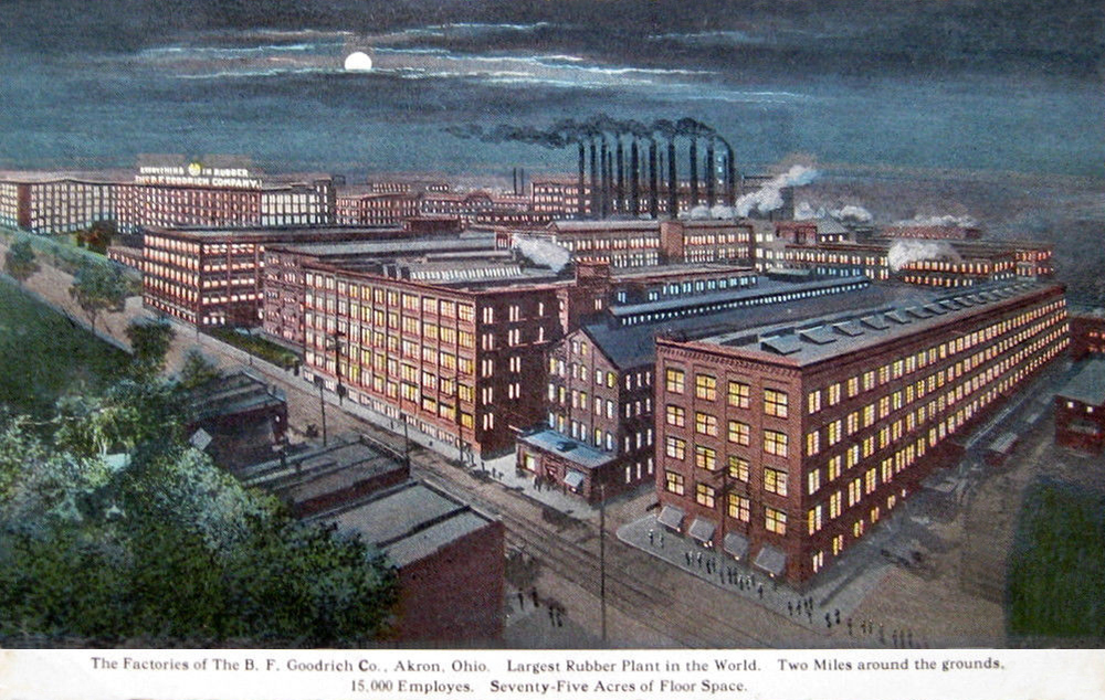 The Factories of The B. F. Goodrich Co., Akron, Ohio. Largest Rubber Plant in the World.