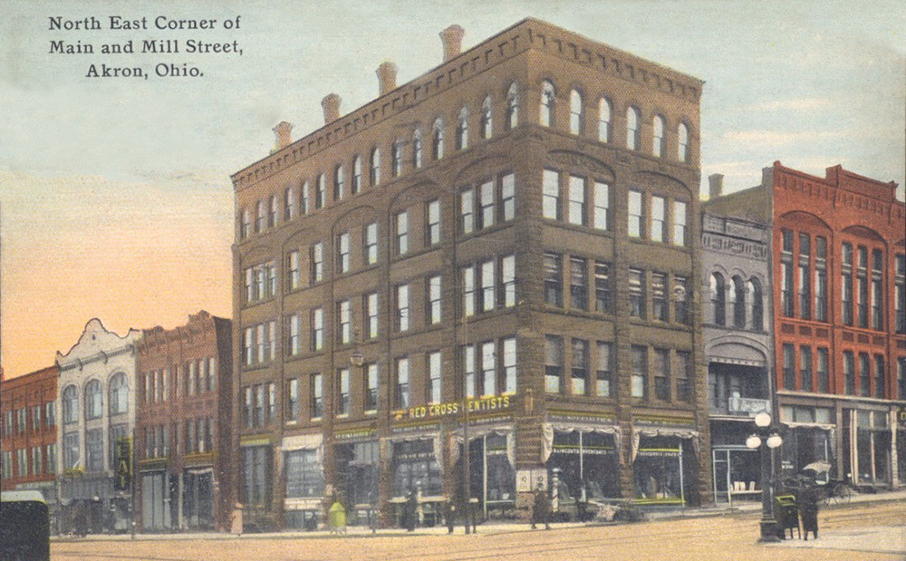 North East Corner of Main and Mill Street, Akron, Ohio