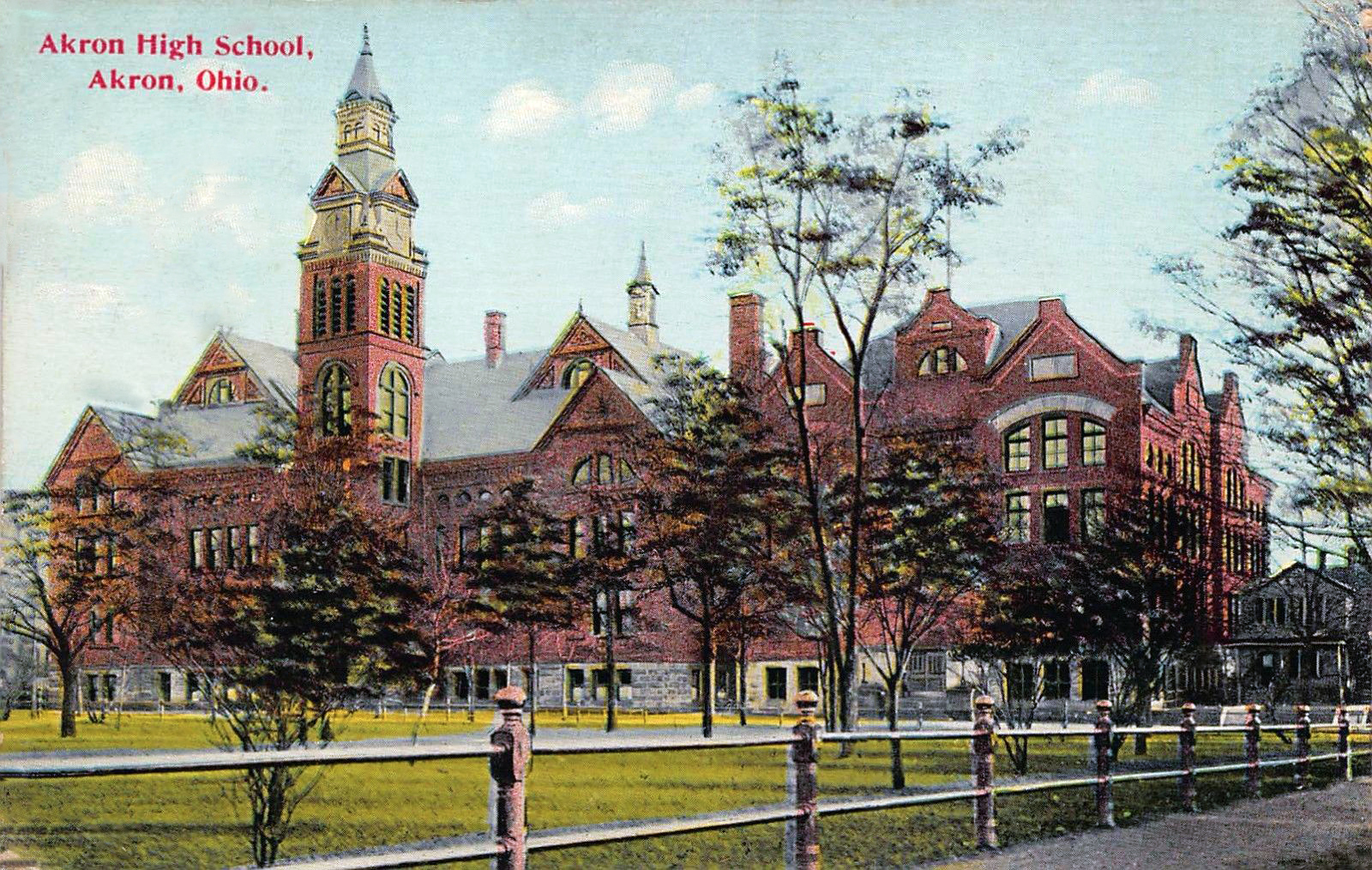 Akron High School - Akron Postcards