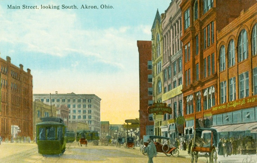 Main Street, looking South, Akron, Ohio