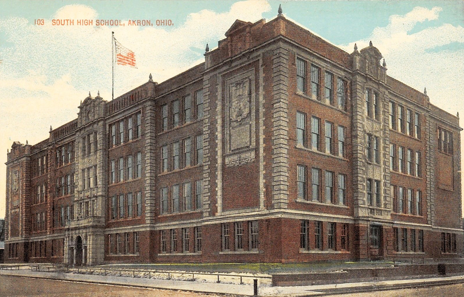 South High School Akron Postcards