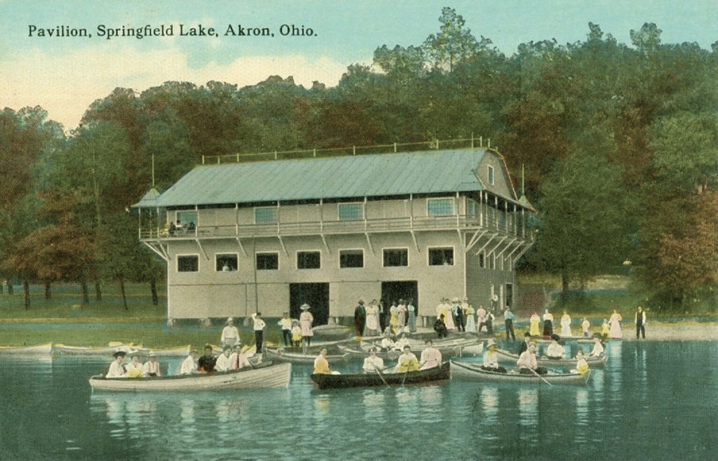 Springfield Lake Pavilion Akron Postcards