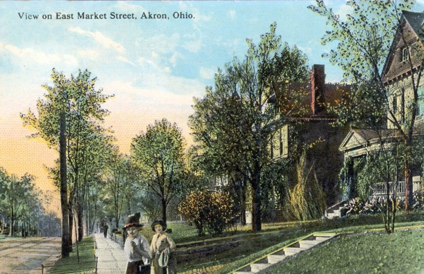 View on East Market Street, Akron, Ohio