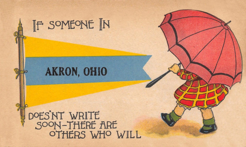 Akron Postcard, Akron, Ohio