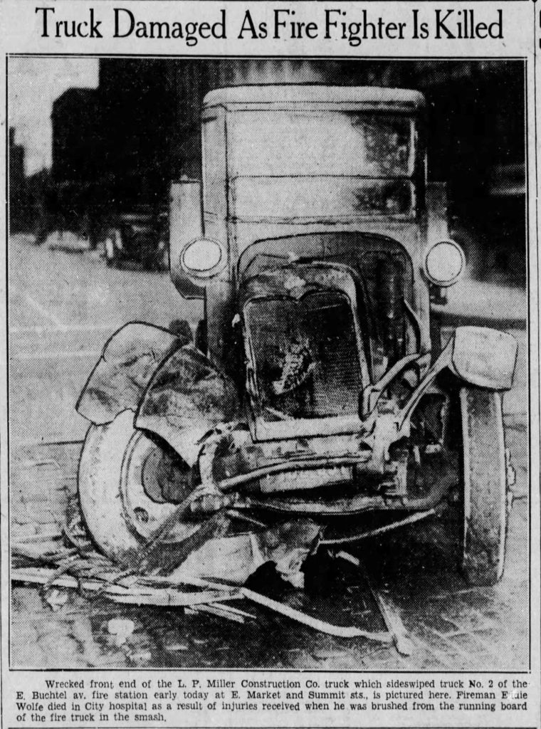 Truck driven by Hollis Snyder 1930, Akron, Ohio