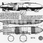 USS Akron airship drawing