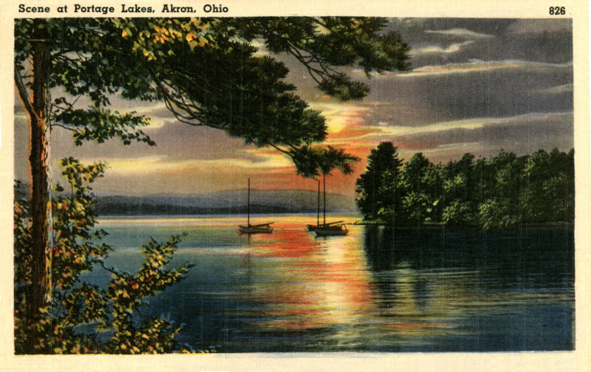 Sunset at Historic Portage Lakes, Akron, Ohio