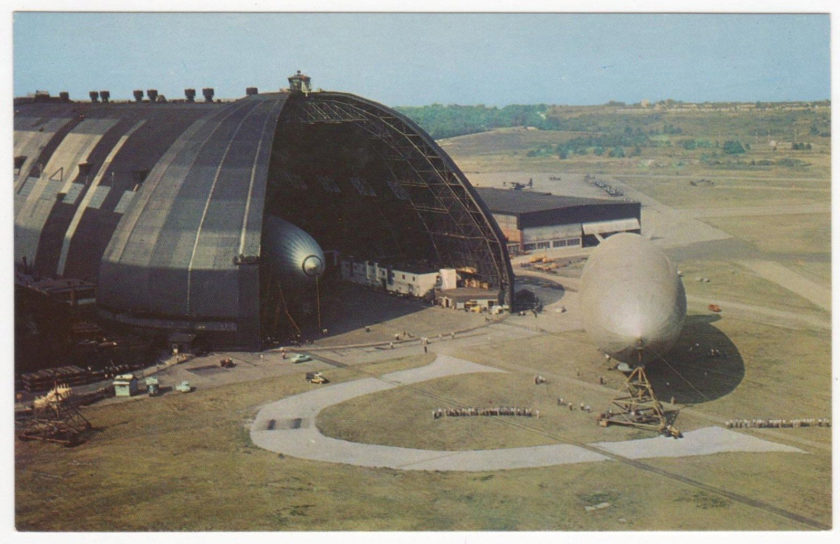 Goodyear Airdock with airships, Akron, Ohio