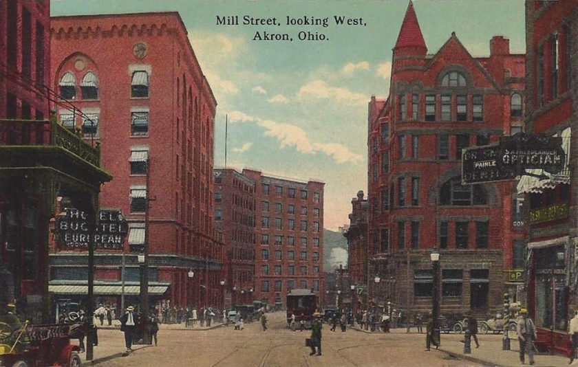 Mill Street looking West, Akron, Ohio