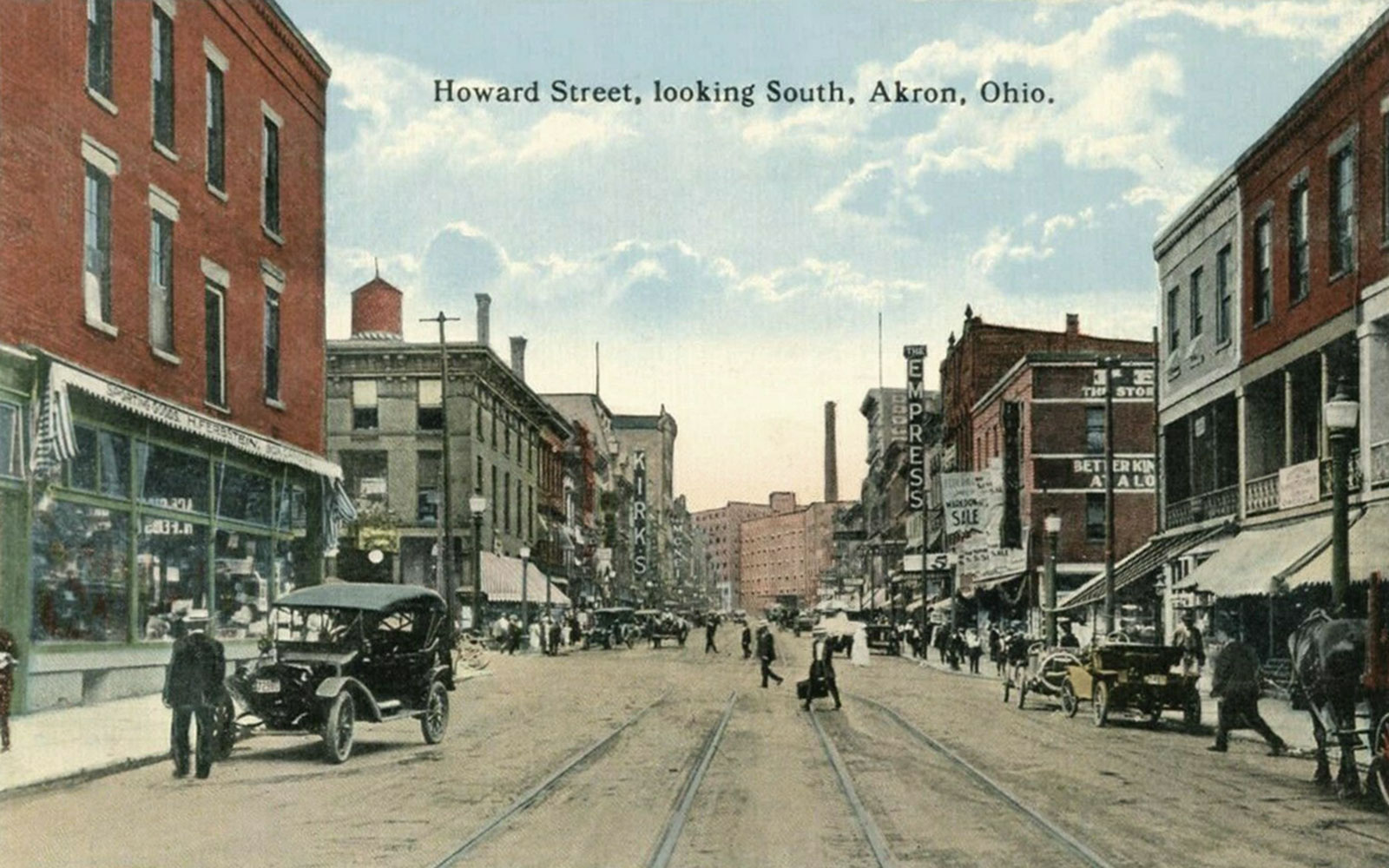 Howard Street, looking South - Akron Postcards